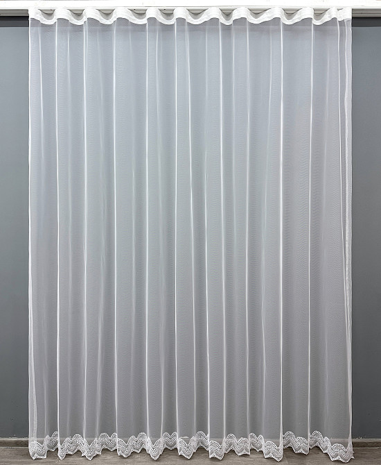 Тюль VR-Textil 1799т Грек-сітка з вишивкою та люрексом колір Білий 300х270 см (40-655) Київ - фото 2