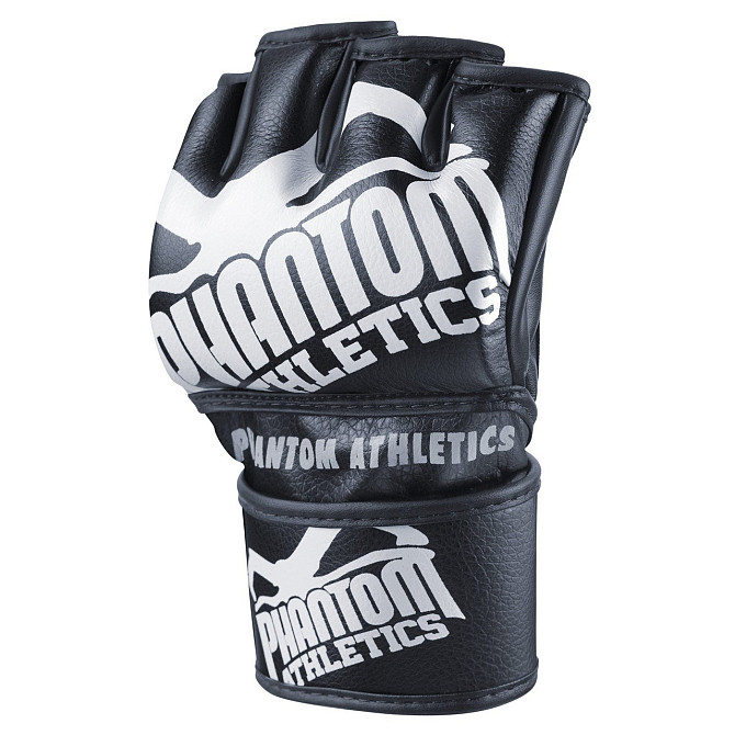 Рукавиці для ММА Phantom Blackout Black L/XL (капа в подарунок) Каменское - изображение 3