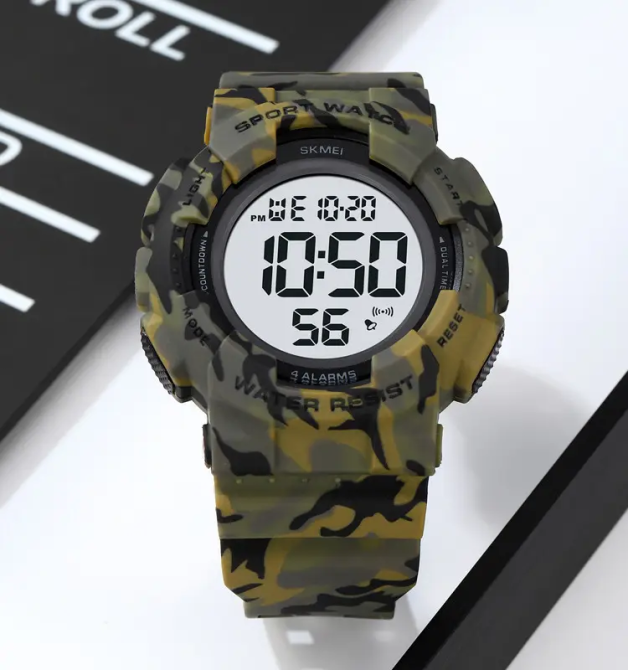 Мужские наручные спортивные часы Skmei 2081 Камуфжляж с белым Винница - изображение 6