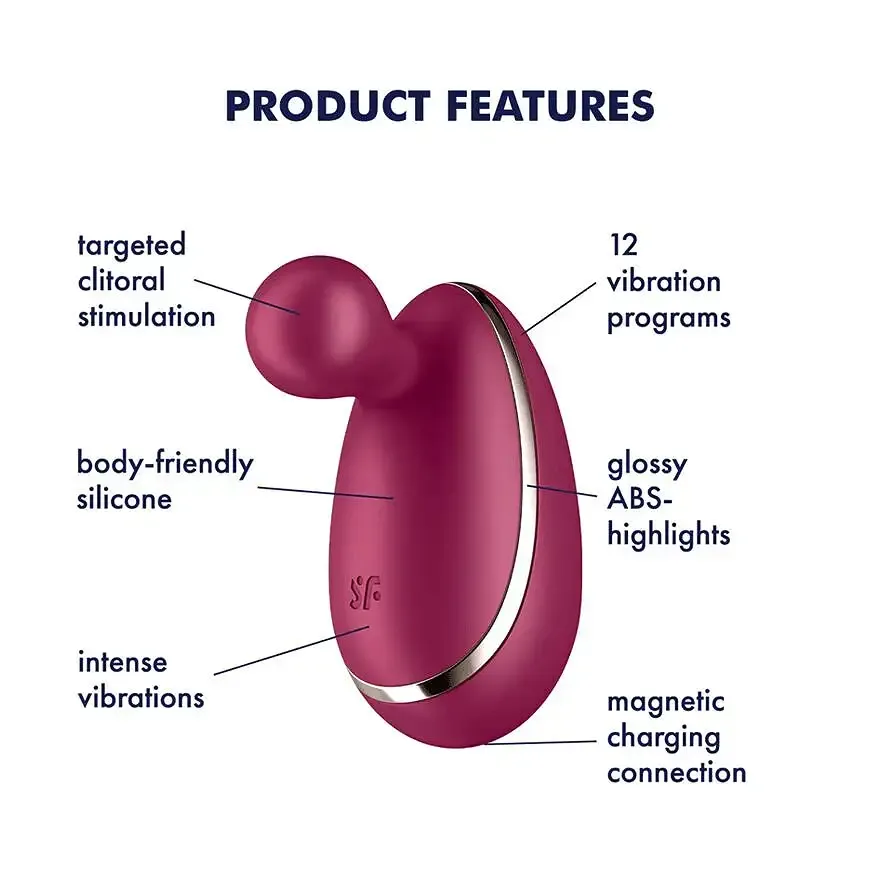 Вібратор для зовнішньої стимуляції Satisfyer Spot On 1 Berry, гнучкий відросток Львів - фото 3