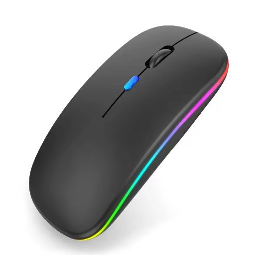 Мышка бесшумная компьютерная Macarone перезаряжаемая Bluetooth USB Черная Запорожье - изображение 1