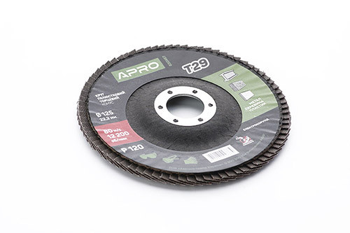 Круг лепестково-торцевой Р120 конус 125мм (Т29) (КЛТ) APRO Ровно - изображение 1