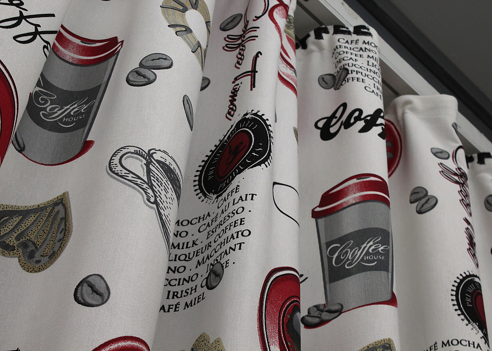 Шторна тканина, з різнокольоровим принтом "Coffee-House" колір різнокольоровий 1496ш Київ - фото 6