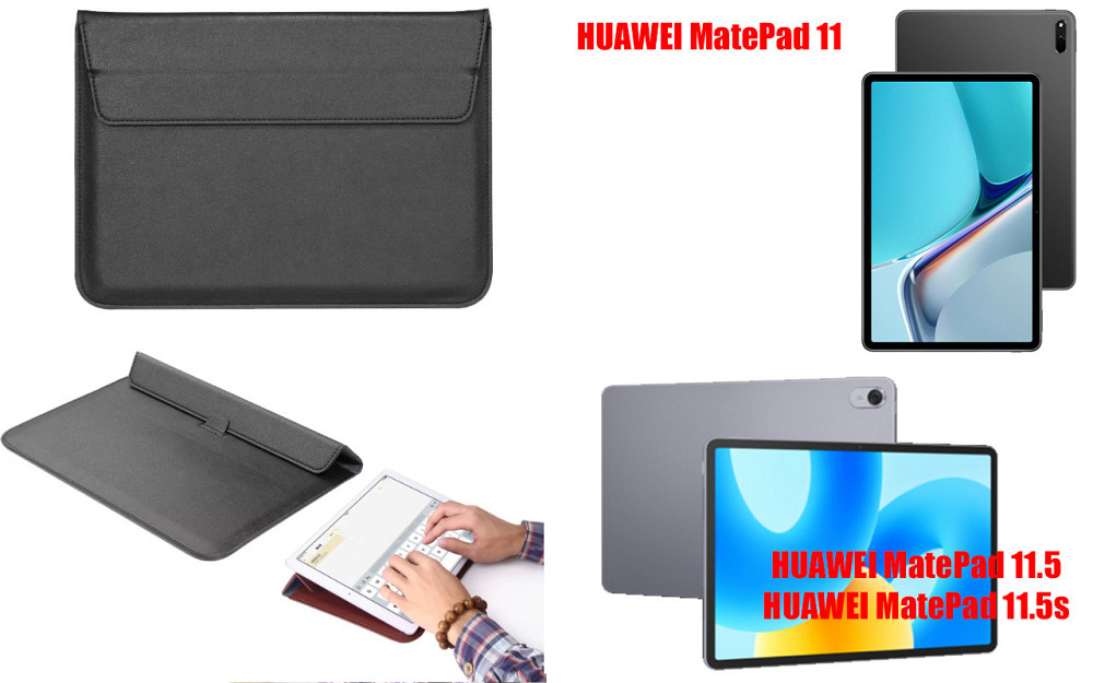Чохол-конверт VitoCase для HUAWEI MatePad 11, MatePad 11.5, 11.5S, з функцією підставки для планшета Чорний Київ - фото 1