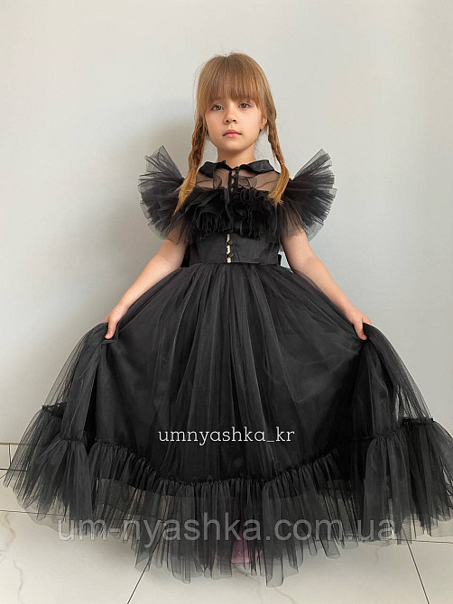 Черное нарядное платье на девочку Уэнсдэй Кривой Рог - изображение 5