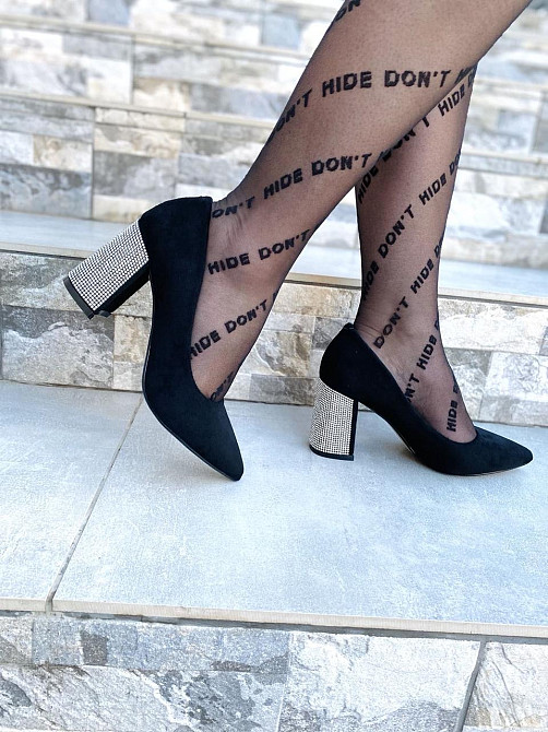 Meideli Туфлі жіночі MEIDELI чорні еко-замша каблук 8 см 38р. (4111) Коломыя - изображение 9