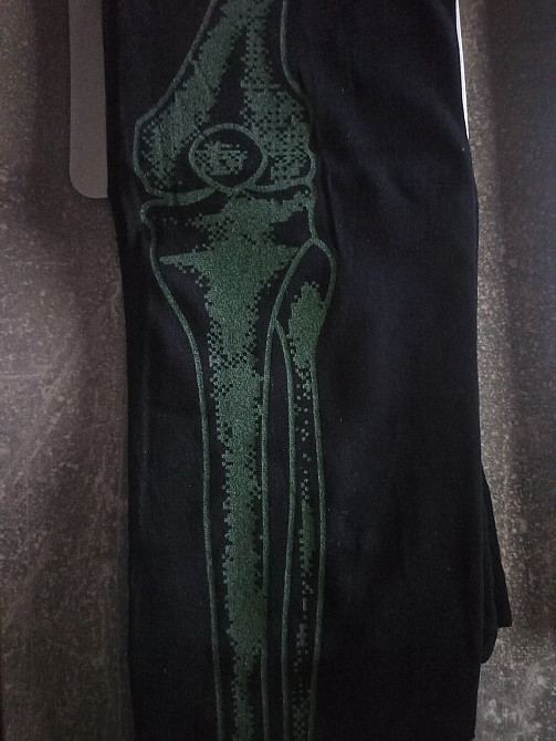 Жіночі колготи Скелетик на Хелловін принт світиться в темряві 40 den розмір L 46-48 чорний Київ - фото 5