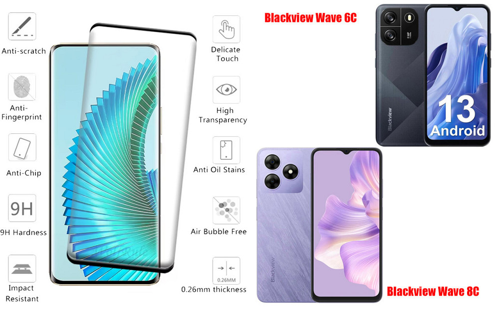 Захисне скло HyperGlass Pro для Blackview Wave 6C, Wave 8C – максимальна чутливість та захист Київ - фото 2