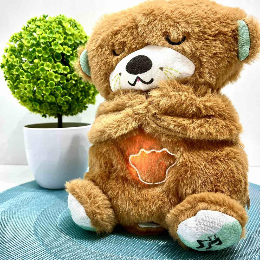 Видра інтерактивна дихає підсвічується сопе та відтворює заспокійливу музику Коричнева (853-1) Чернігів - фото 1