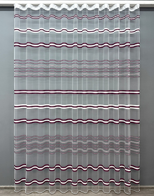 Тюль VR-Textil 1775т Фатин смуги Сливовий з білим 300х270 см (40-248) Київ - фото 2