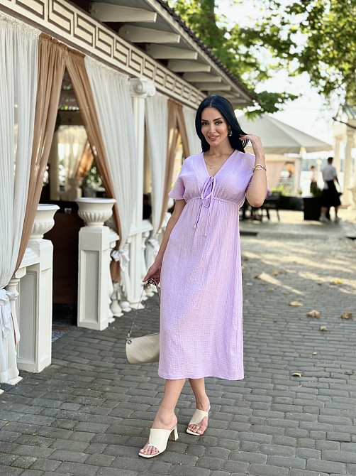 Длинное муслиновое платье 