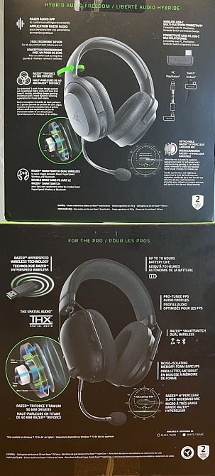 Навушники Razer Barracuda, Blackshark V2 Pro, HyperSpeed, Kaira,Kraken.   Iгрові навушники Харків - фото 1