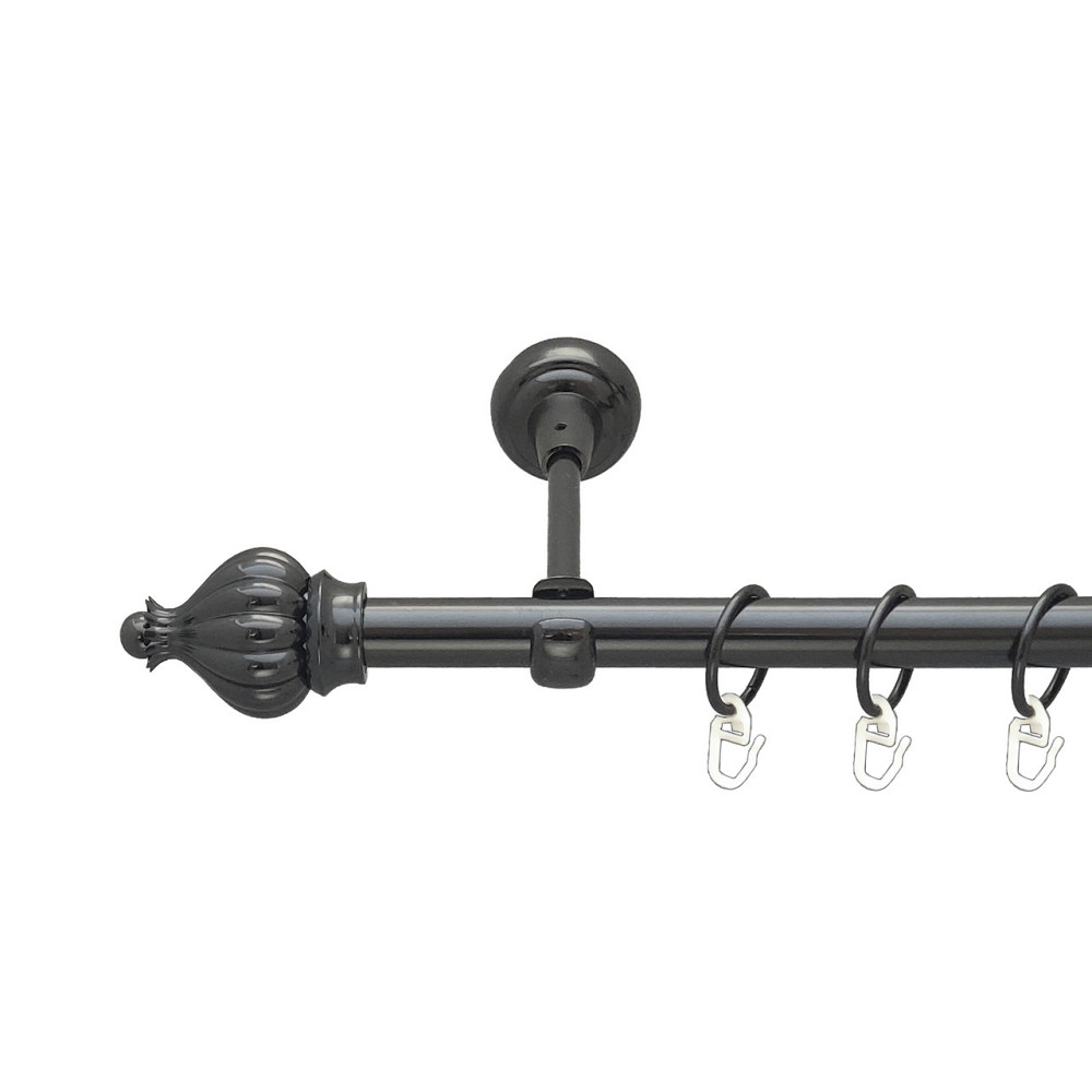 Карниз Orvit Таджа металевий однорядний відкритий Онікс 19 мм 200 см (00-00014830) Львів - фото 1