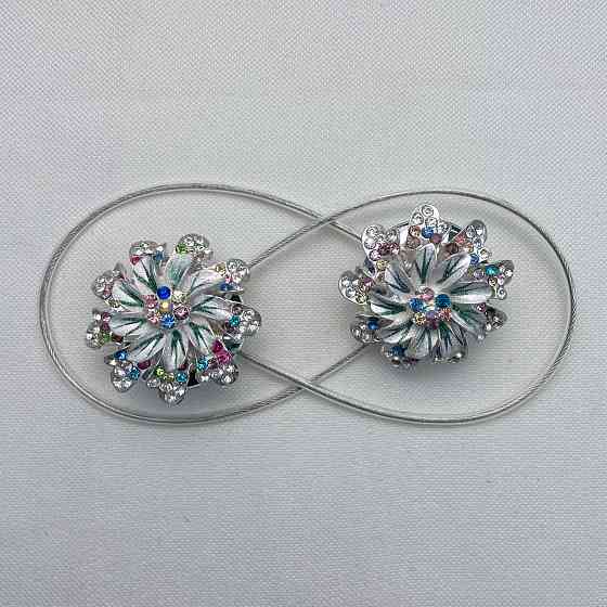 Магніти для штор та гардин "Flowers" набір 2 шт Різнокольоровий (81-218) Київ