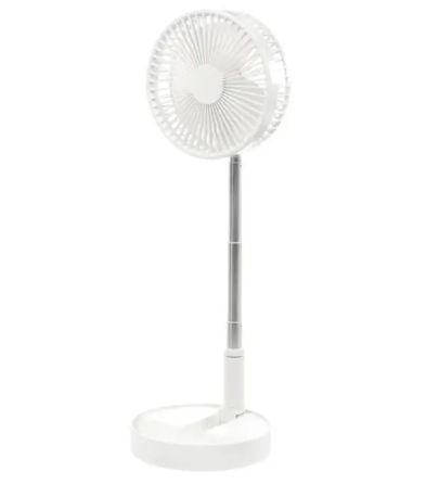 Вентилятор акумуляторний телескопічний USB, білий 6196 Винница