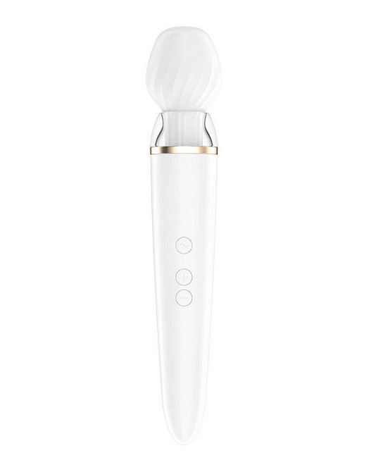 Смарт вібромасажер зі змінною головкою Satisfyer Double Wand-er Sex Aura Київ - фото 3