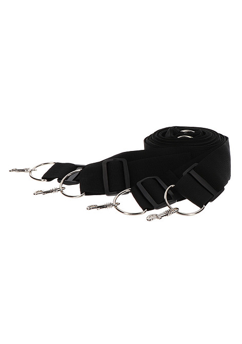 Фиксаторы на кровать с карабинами. черные Bed Restraints Taboom Sex Aura Киев - изображение 2