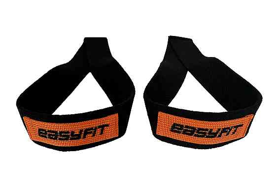 Лямки атлетичні EasyFit Delta для станової тяги чорні Коломия