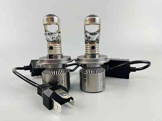 Лампа світлодіодна комплект 2 шт. 12 V 90 W set (реальних ватів) LED + лінза + цоколь H4 Мукачево