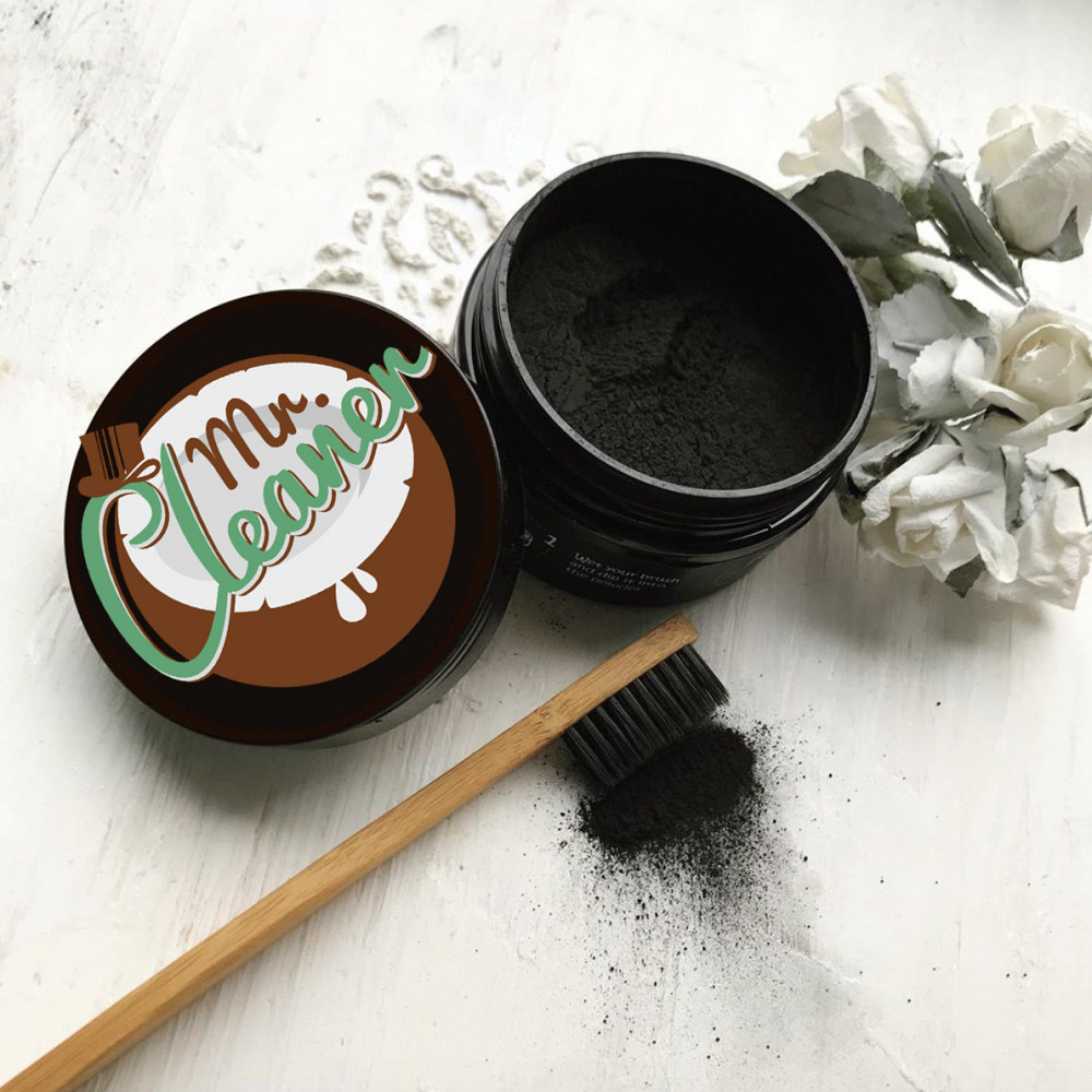 Кокосовый порошок для отбеливания зубов Mr.Cleaner + бамбуковая щетка в Подарок! Киев - изображение 1