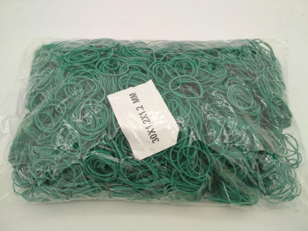 Резинки для денег канцелярские Plast №30 зеленая, банковские фиксирующие резинки для купюр 1.2 мм, 1 кг (1 пачка) Харьков - изображение 6