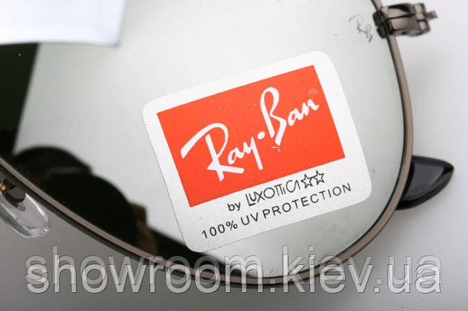 Чоловічі сонцезахисні окуляри Ray ban aviator mirror silver 3026 (2906) Київ - фото 4