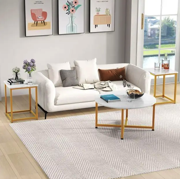 Комплект журнальних столиків Costway Lumen 3 штуки Київ - фото 6