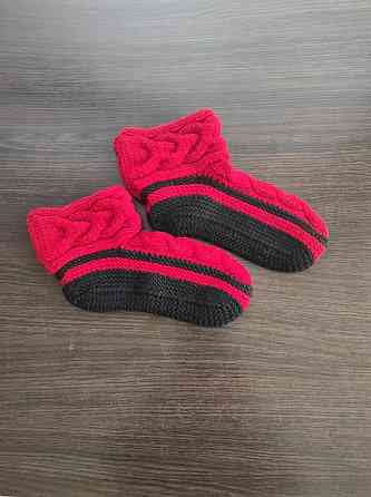 Домашние комнатные теплые  тапочки-носки ручной работы, удобные, теплые топ Крохатушка одяг Киев