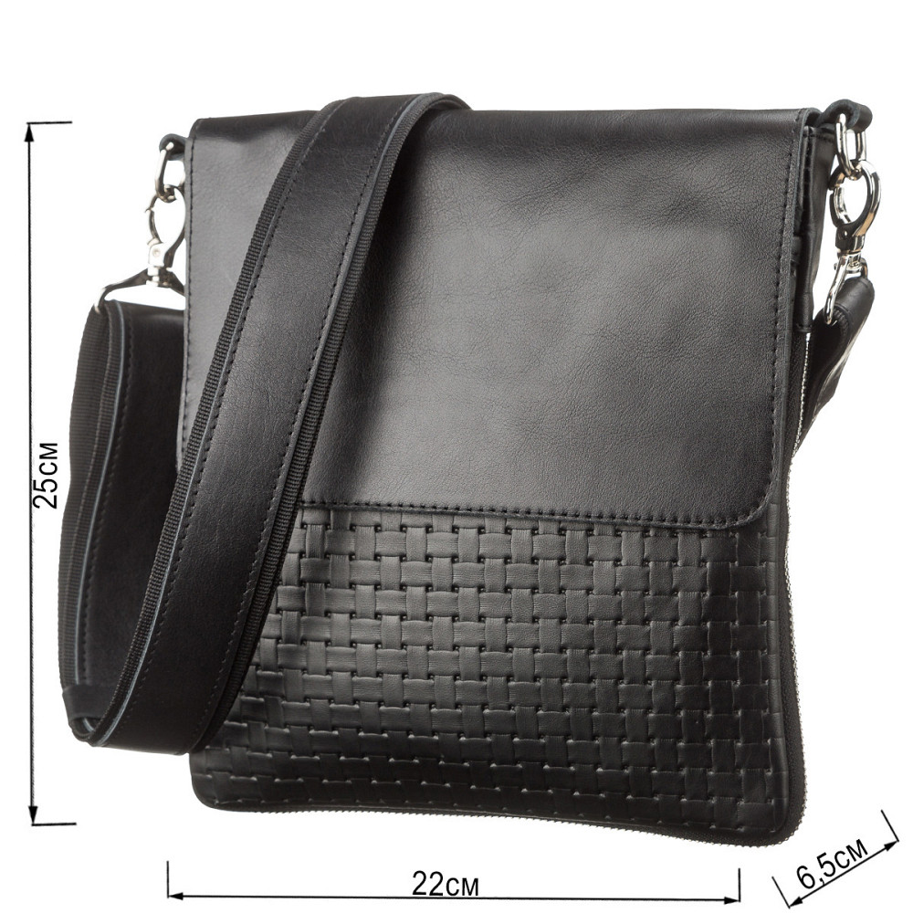 Сумка SHVIGEL 11124 из натуральной кожи Черная Киев - изображение 5