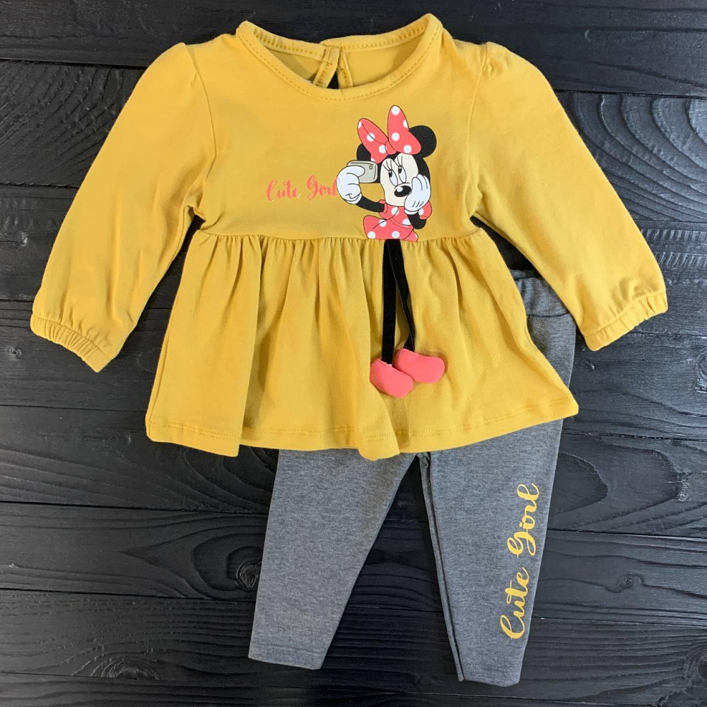 Дитячий Костюм з Міні (Туніка + Штани) Franklin & Deco baby Гірчичний, 68-74 Київ - фото 1