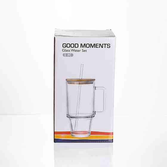 Yiwu Кружка скляна з кришкою і трубочкою 750 (мл) HP-19-49 Коломия