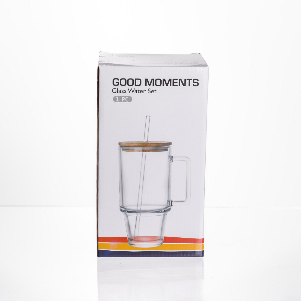 Yiwu Кружка скляна з кришкою і трубочкою 750 (мл) HP-19-49 Коломия - фото 4