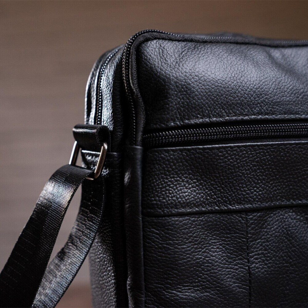 Сумка чоловіча флотар Vintage 14758 Чорна Київ - фото 9