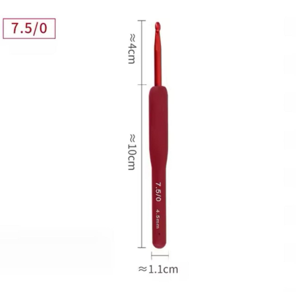 Гачок для в'язання 4,5 мм з прогумованою ручкою Київ - фото 1