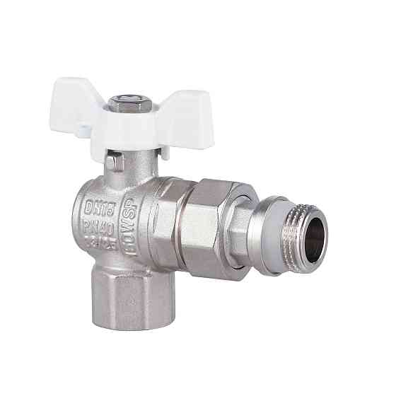 Кран кульовий "Американка" Thermo Alliance Forte 1/2" з антипротіканням кутовий SF223W15 Київ