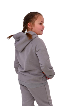 Теплий спортивний костюм із начосом Сірий 146 Харків