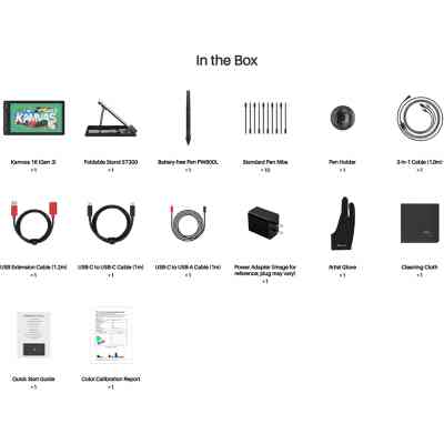 Графічний планшет Huion Kamvas 16 Gen3 Black + рукавичка (GS1563) Вінниця