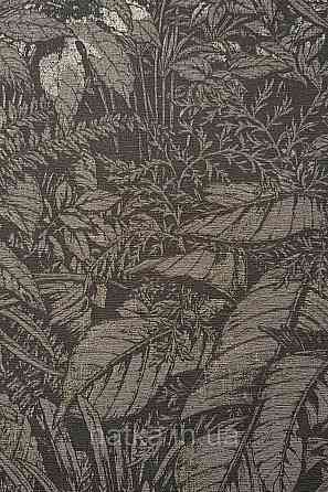 Шпалери вінілові на флізеліні AS creation Amber метрові 1.06Х10 листя гілки чорне зі сріблом Київ
