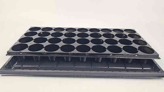 Касета для розсади 44*20,5*4 пластикова з піддоном на 36 V-ячеек-60 см3 (черка діаметр 45 мм*40 мм) (1 шт.) Харків