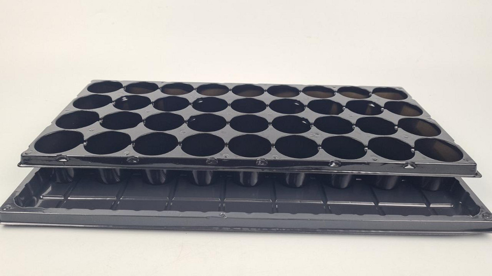 Набор для рассады кассета 44*20,5*4  с поддоном на 36 V-ячеек-60 см3(ячейка диаметр 45мм*40мм) (1 шт) Харьков - изображение 2