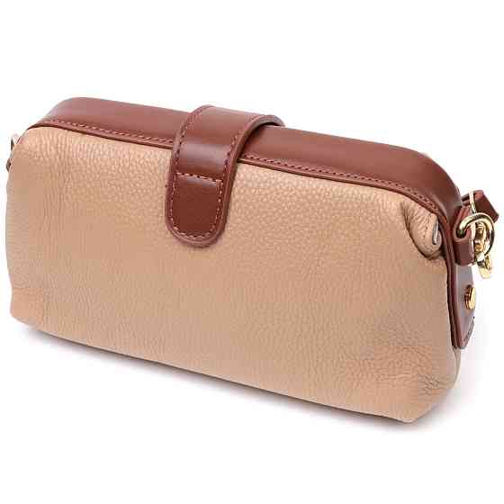 Стильний клатч з цікавою клямкою з натуральної шкіри (Vintage) Київ