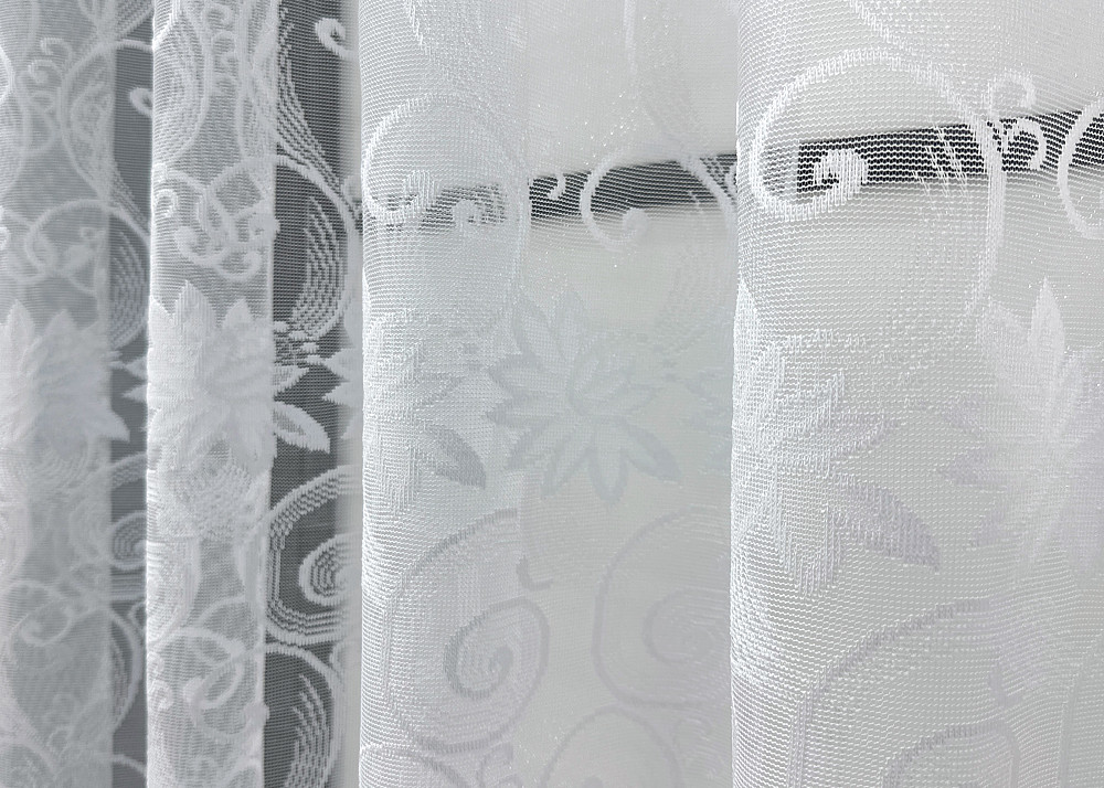 Коротка тюль, висота 1,6 м., жакард колір білий 1780т Київ - фото 4