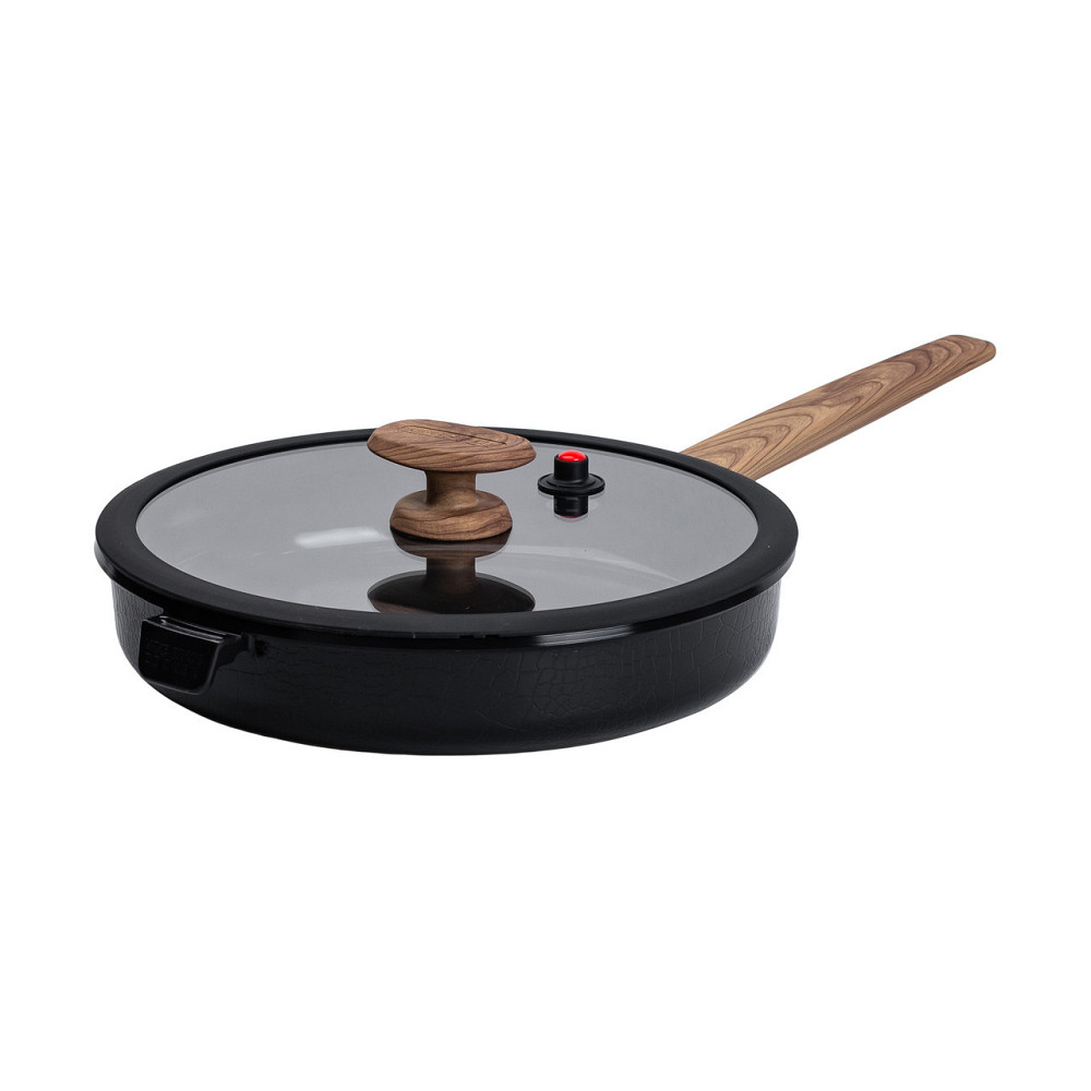 Чорна алюмінієва сковорода з керамічним покриттям 28 см Київ - фото 6