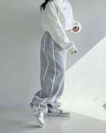 Стильні жіночі штани тринитка на флісі. Меланж Одеса