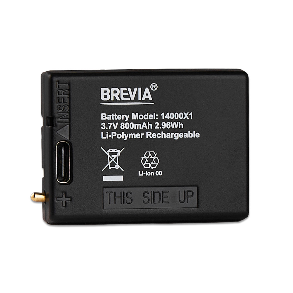Аккумулятор Brevia 3.7V 800mAh Li-polymer с Type-C для налобных фонарей Львов - изображение 1