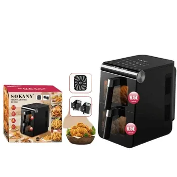Цифрова фритюрниця Sokany SK-10084, 5,5+5,5 л, 1700 Вт, температурний діапазон 50–200°C Одеса - фото 3
