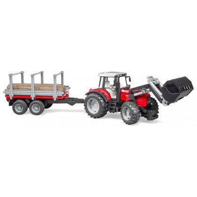 Спецтехника Bruder трактор Massey Ferguson 7480 с погрузчиком и лесным прицепом 1:16 (02046) Винница - изображение 2