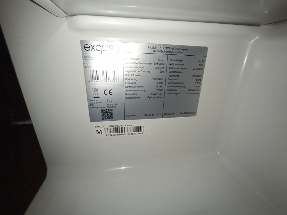 Холодильник Exquisit KGC270-45-040F ( Б клас) Луцк - изображение 7