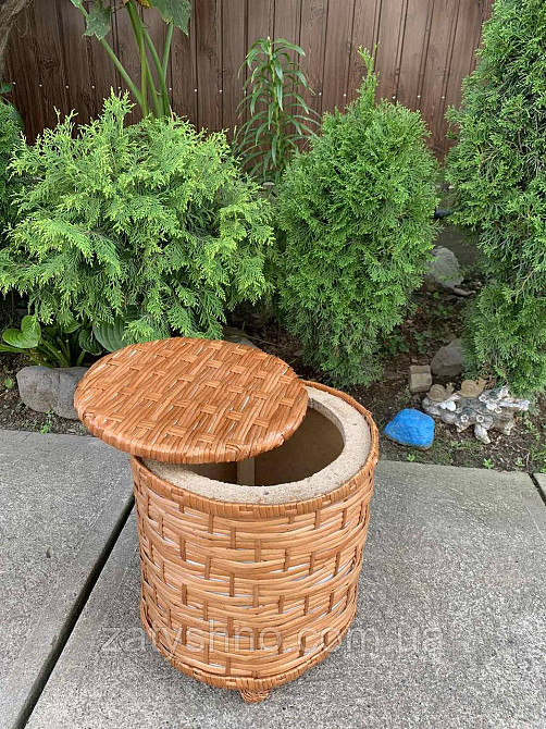 Пуфік-кошик плетений з лози Київ - фото 7