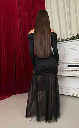 Жіноча елегантна вечірня максі сукня мікродайвінг та сітка Одеса